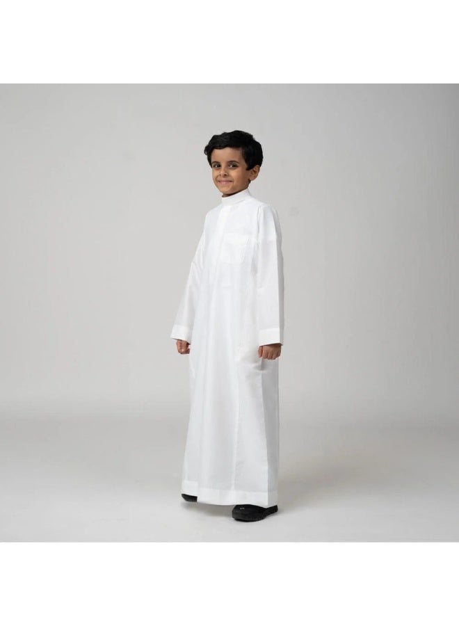 AlAseel Al-Aseel Boys' Thobe: Sahab (Plain) - Image 4